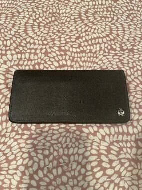 Dunhill Black Leather Long Wallet
